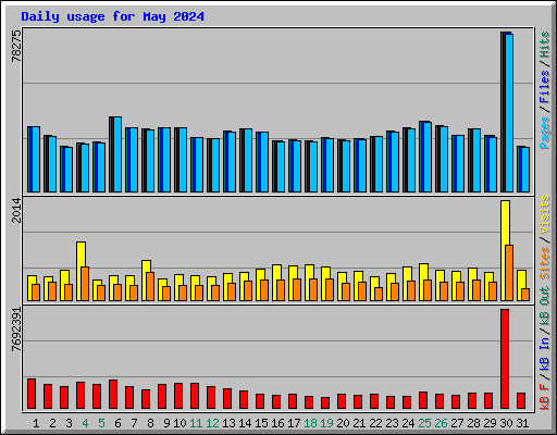 Daily usage for May 2024