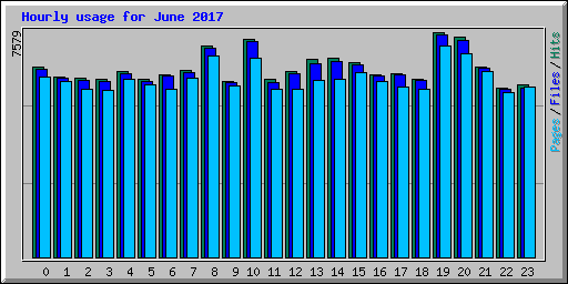 Hourly usage for June 2017