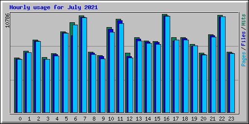 Hourly usage for July 2021