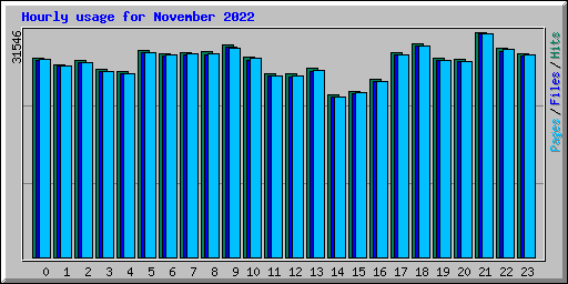 Hourly usage for November 2022