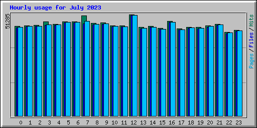 Hourly usage for July 2023