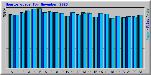 Hourly usage for November 2023