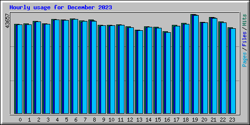 Hourly usage for December 2023