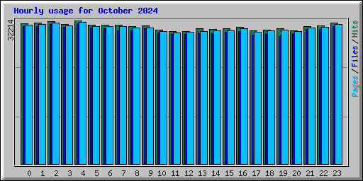 Hourly usage for October 2024