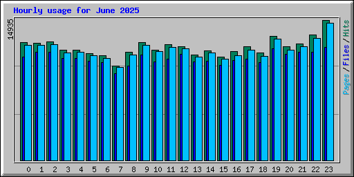 Hourly usage for June 2025