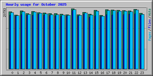 Hourly usage for October 2025